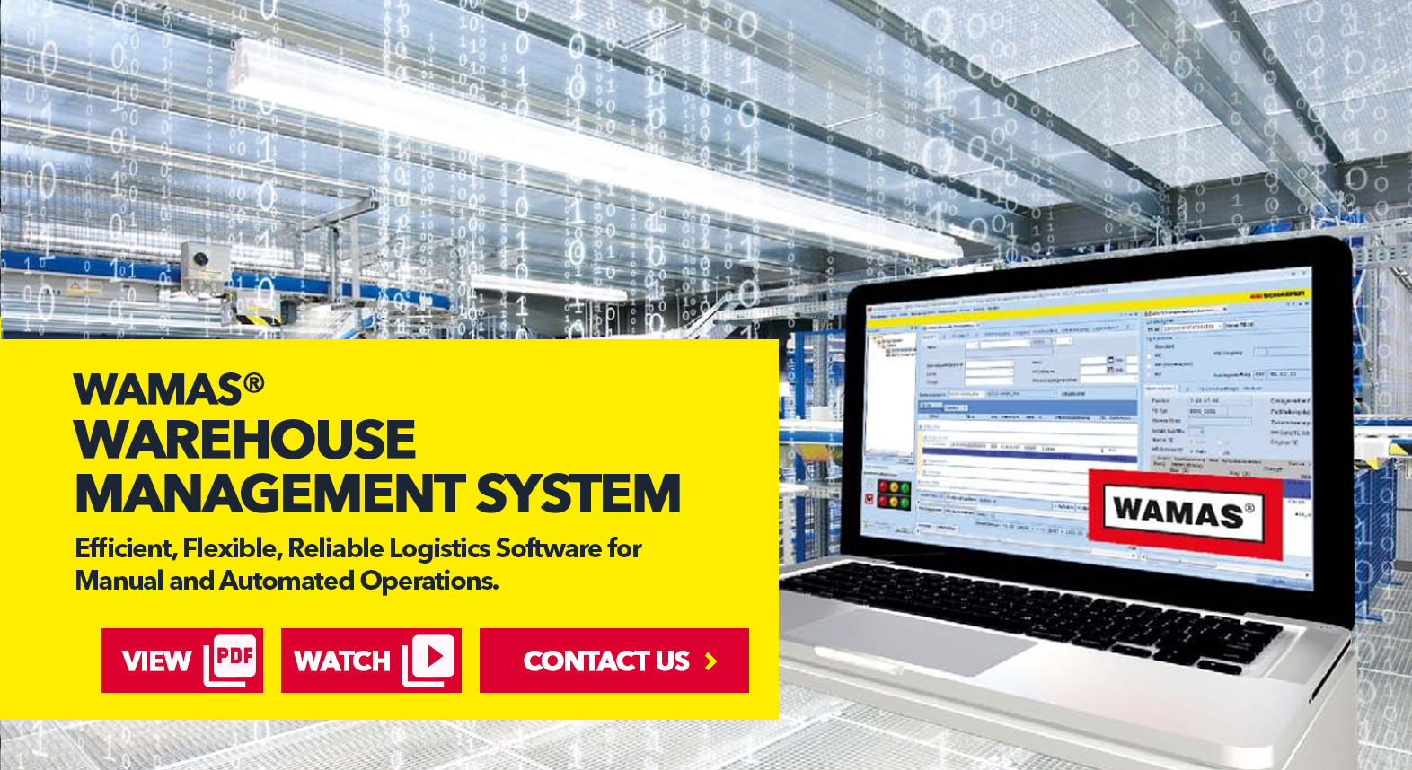 WAMAS® Warehouse Management System by SSI Schaefer USA Download Guide, Watch Video, Contact Us. www.chaefershelving.com
