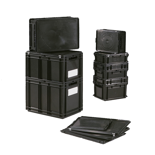Schaefer Conductive Euro Fix Containers for the storage of electronic components, by SSI Schaefer