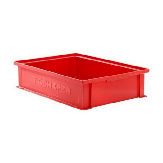 Global Industrial™ Plastic Nesting Storage Shelf Bin 11-1/8W x 11-5/8D x  4H Red - Pkg Qty 12