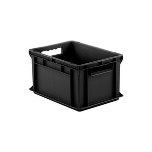 Looking: EF Stackable Conductive Container Solid Base/Sides 15.8"L x 11.9"W x 8.7"H  | By Schaefer USA. Shop Now!