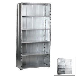 Looking: 98"H x 39"W x 16"D R3000 Standard Starter Closed Solid Shelving 6 Levels - Galvanized | By Schaefer USA. Shop Now!