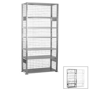 Looking: 118"H x 51"W x 24"D R3000 Heavy Duty Starter Closed Wire Shelving 7 Levels - Galvanized | By Schaefer USA. Shop Now!
