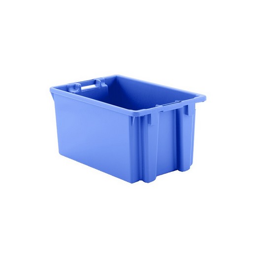 Mobile Gravity Shelf Bin Organizer - 4 x 12 x 4 Blue Bins