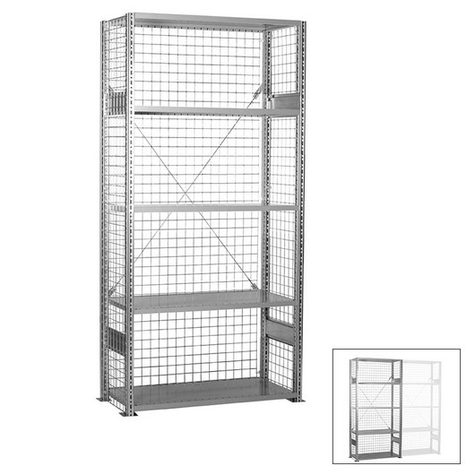 Looking: 85"H x 48"W x 12"D R3000 Standard Starter Closed Wire Shelving 5 Levels - Galvanized | By Schaefer USA. Shop Now!